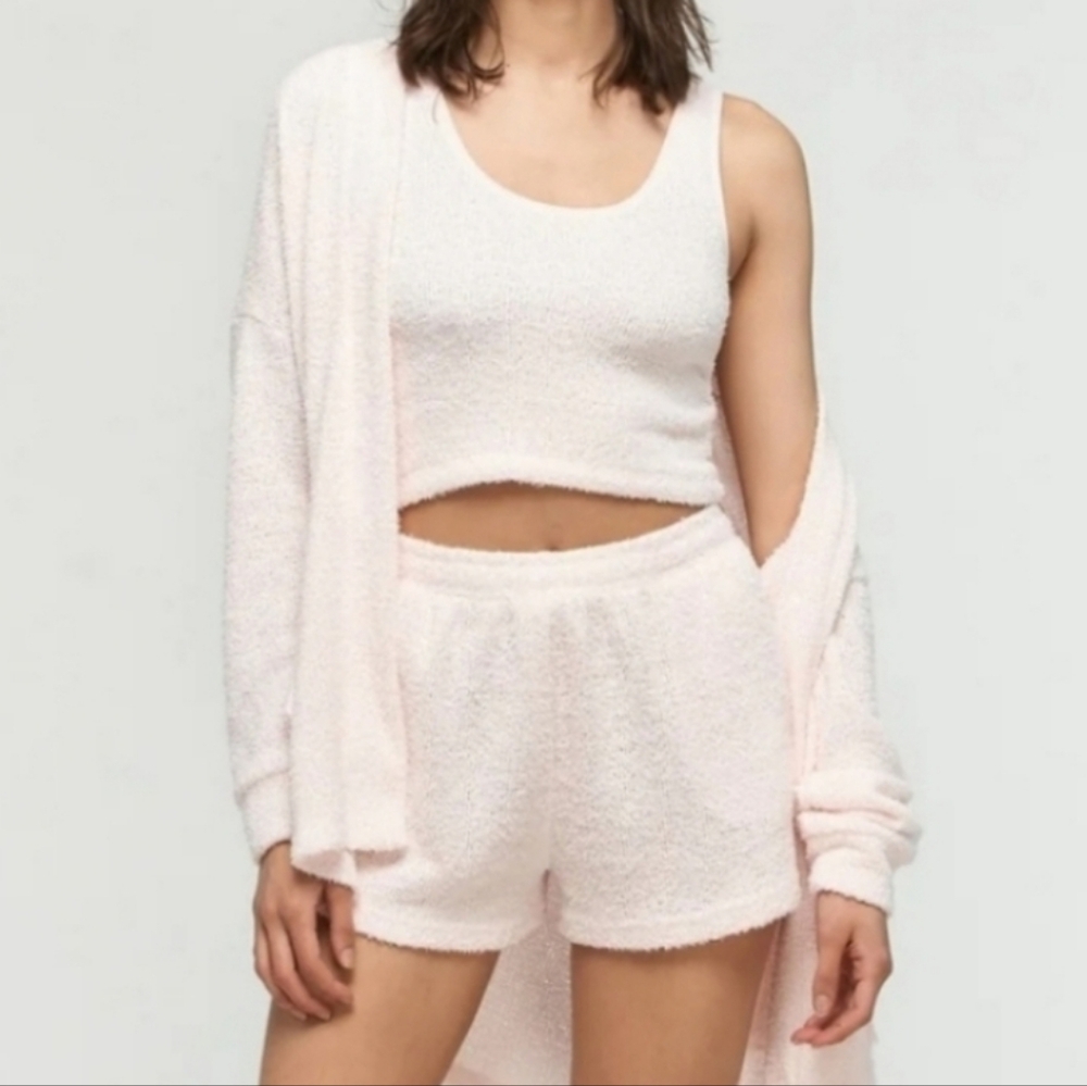 KUWALLA TEE I XS Soft Pink Fuzzy Tank Top